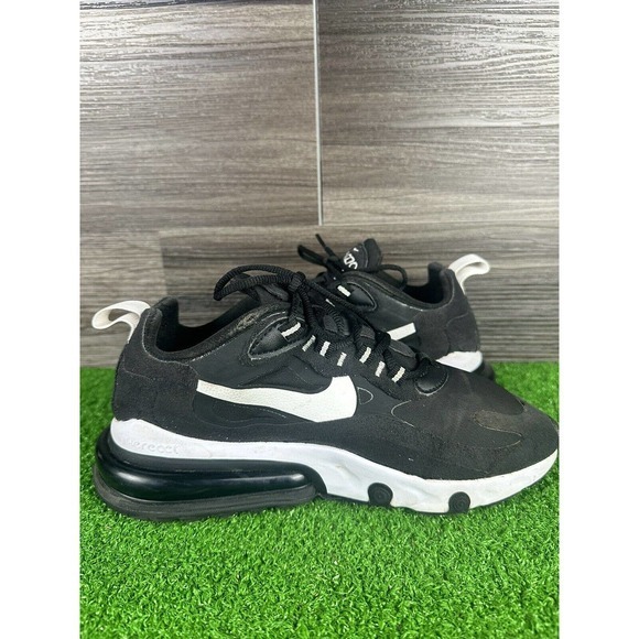 Nike Air Max 270 React Women's Running Shoes Size 6.5 Black White AT6174-004 - Picture 2 of 7